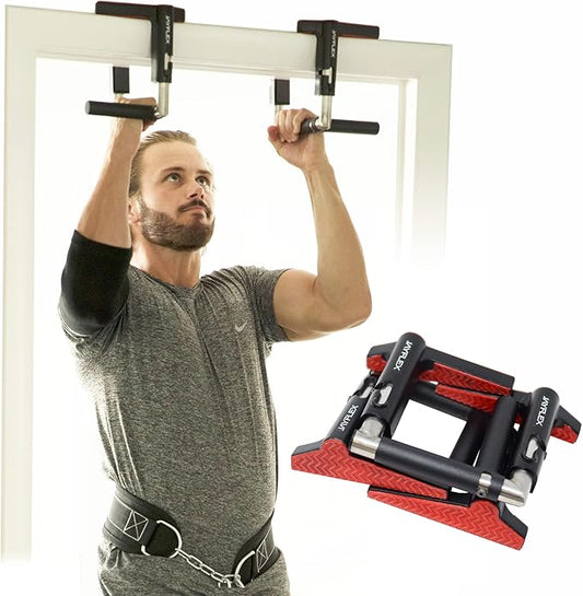 Jayflex CrossGrips Compact Pull Up Bar - Pull Up Bar Door Frame for Work from Home Fitness - Adjustable Door Frame Pullup Bar Handles - 250 lbs Capacity-FlexoryFit