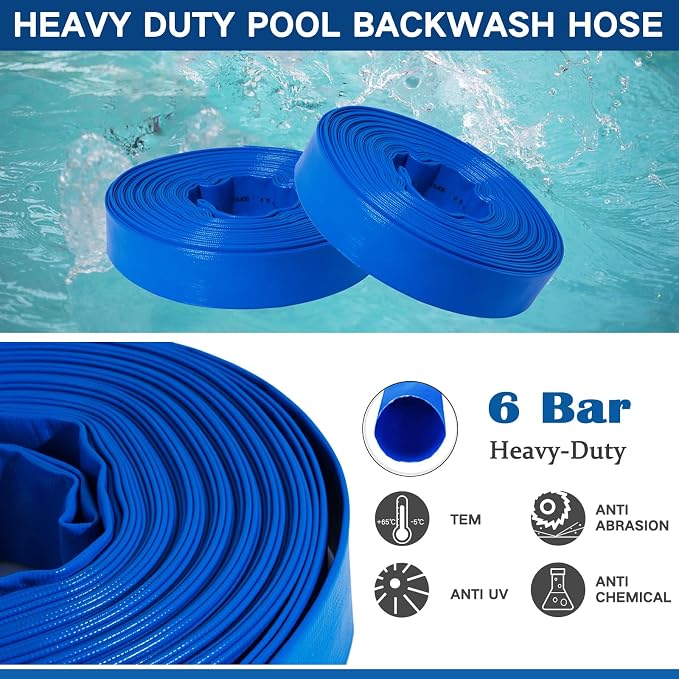 Eastrans 1 1/2 in x 100 ft Pool Backwash Hose Kit - Image 2
