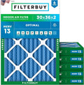 Filterbuy 30x36x2 Air Filter MERV 13 Optimal Smoke & Allergy Defense, by Filterbuy