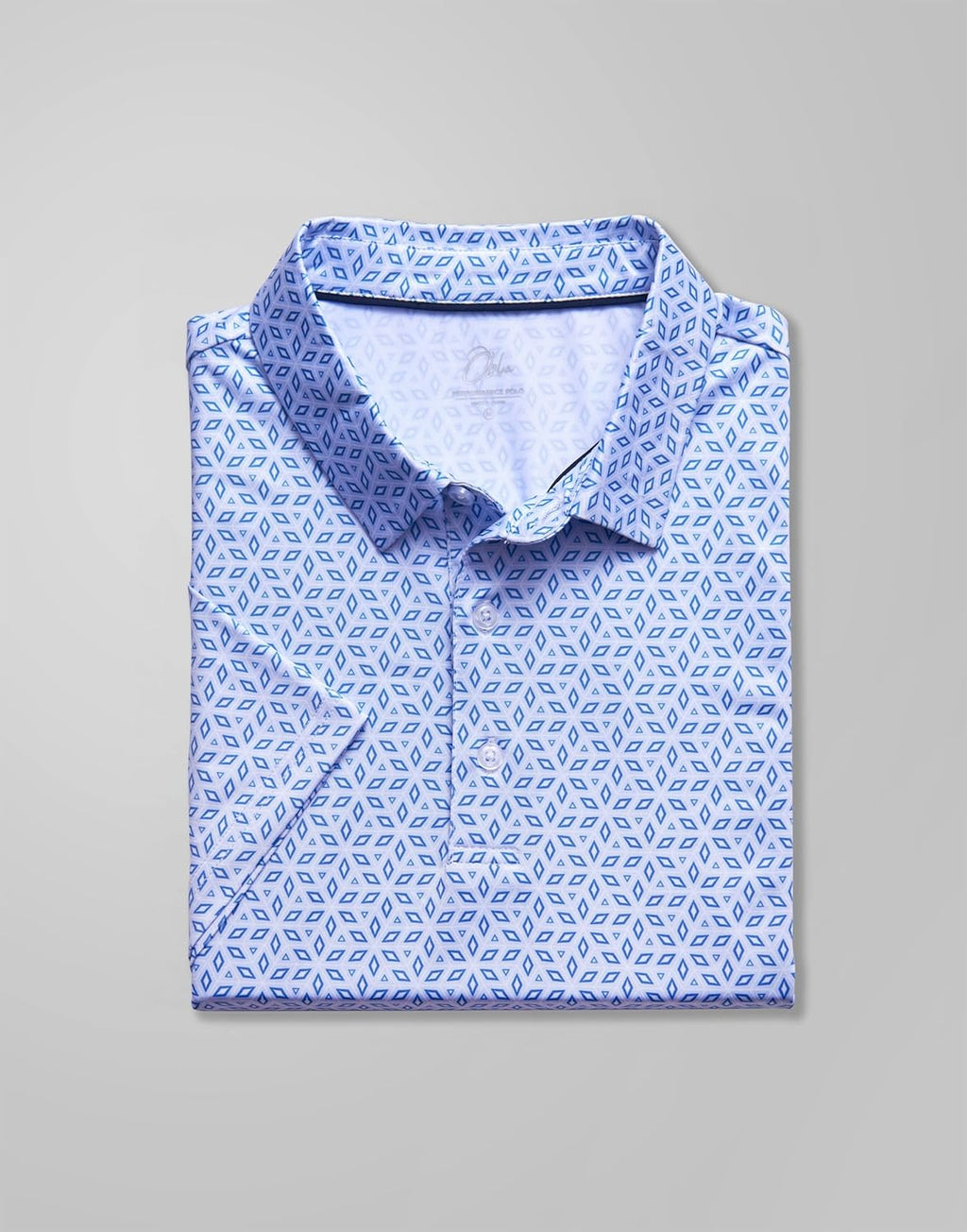 Obla Mens Golf Polo Shirts Short Sleeve Dry Fit Performance Moisture Wicking Casual Print Collared Golf Shirts for Men
