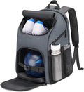 Bosynoy Bowling Backpack, Bowling Ball Bag Totes for Single Ball with Shoe Compartment & Foam Padded, Fits Shoes Up to US Mens Size 16, Grey