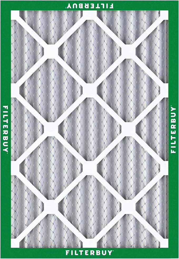 Filterbuy 20x25x2 Air Filter MERV 8 (MPR 700) Dust Defense Replacement (1-Pack), Electrostatic Pleated HVAC AC Furnace Filters, Made in USA (Actual Size: 19.50 x 24.50 x 1.75)