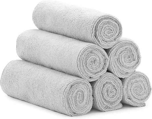 S&T INC. Microfiber Gym Towels, Yoga Towel for Home and Gym Bag, 16 Inch x 27 Inch, 6 Pack-FlexoryFit