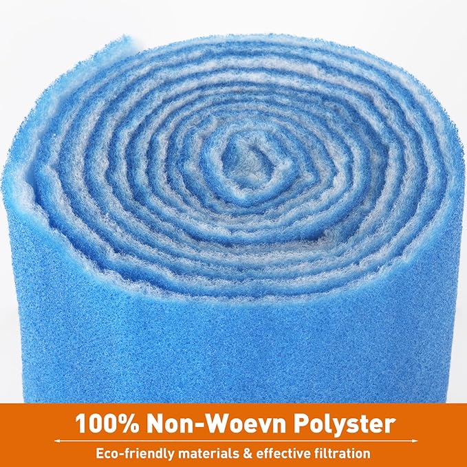 12" x 89" Air Vent Filters Kit - Cut to Size Floor Vent Filters for home. MERV 8 Electrostatic Air Filter Roll & Adhesive Hook Tape(30+ Filters)