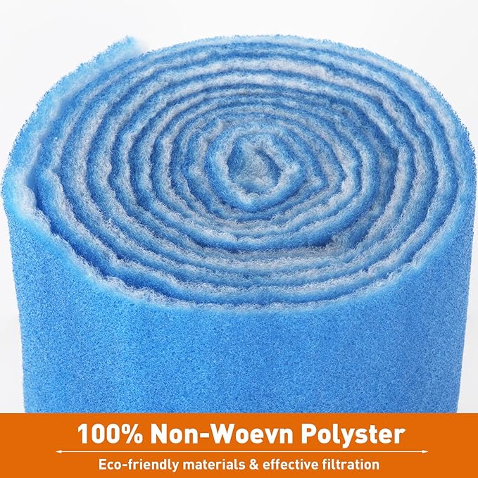 12" x 140" Air Vent Filters Kit - Cut to Size Floor Vent Filters for home. MERV 8 Electrostatic Air Filter Roll & Adhesive Hook Tape(30+ Filters)