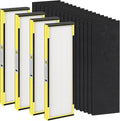 FLT4825 HEPA Filter B Replacement for Gm Guardian ,Compatible with Gm-Guardian FLT4825 AC4825 AC4800 AC4850 , 2 Ture HEPA( Additional pre-filter) + 10 Carbon Pre-Filters, 3-Stage Filtration System