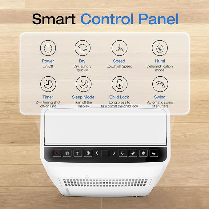 PHILODECO 80 Pint 4500 Sq.Ft Dehumidifier with Drain Hose, Automatic Defrosting, Intelligent Humidity Control with 24HR Timer, Smart Quiet Dehumidifier, for Basement, Bathroom, Bedroom, Home, White