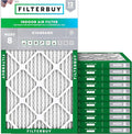 Filterbuy 10x25x1 Air Filter MERV 8 Essential Dust & Allergy Defense, by Filterbuy