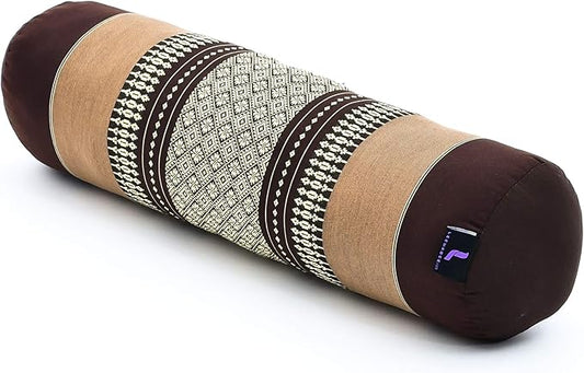 Leewadee Small Yoga Bolster – Shape-Retaining Cervical Neck Roll, Tube Pillow for Comfortable Reading, Kapok Filling, 22 x 6 x 6 inches-FlexoryFit