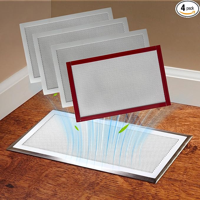 4 Packs Floor Register Vent Cover, Stone & More （White) by Unknown
