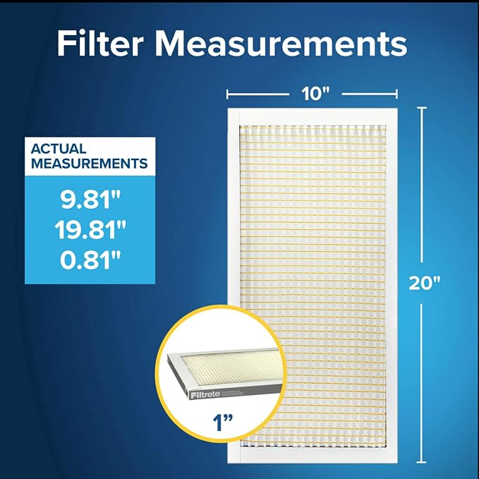 Filtrete 10x20x1 Air Filter, MPR 300, MERV 5, Clean Living Basic Dust 3-Month - Image 2