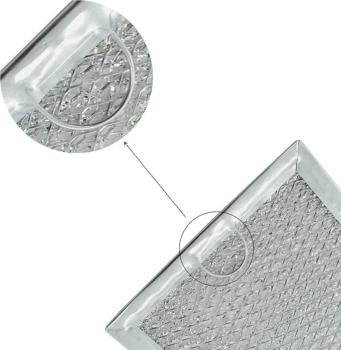 Microwave Grease Filter Replaces 5304464105 WB06X10608 Compatible GE Microwave Grease Filter 5.1" x 7.6" (2-Pack)