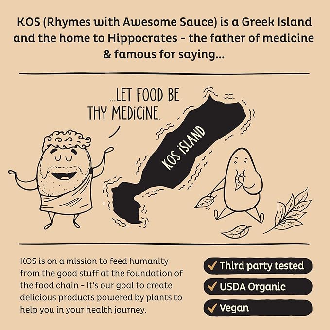 KOS Organic Plant Based Protein Powder, Chocolate Peanut Butter - Delicious Vegan Protein Powder Meal Replacement - Keto Friendly, Gluten Free, Dairy Free & Soy Free - 2.4 lbs, 28 Servings-FlexoryFit
