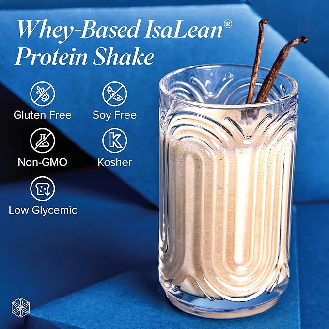 IsaLean Protein Shake Complete Superfood Meal Replacement for Maintaining Healthy Weight and Lean Muscle Growth with 24 Vitamins and Minerals-29.6 oz - 14 Meal Canister Natural Creamy Vanilla-FlexoryFit