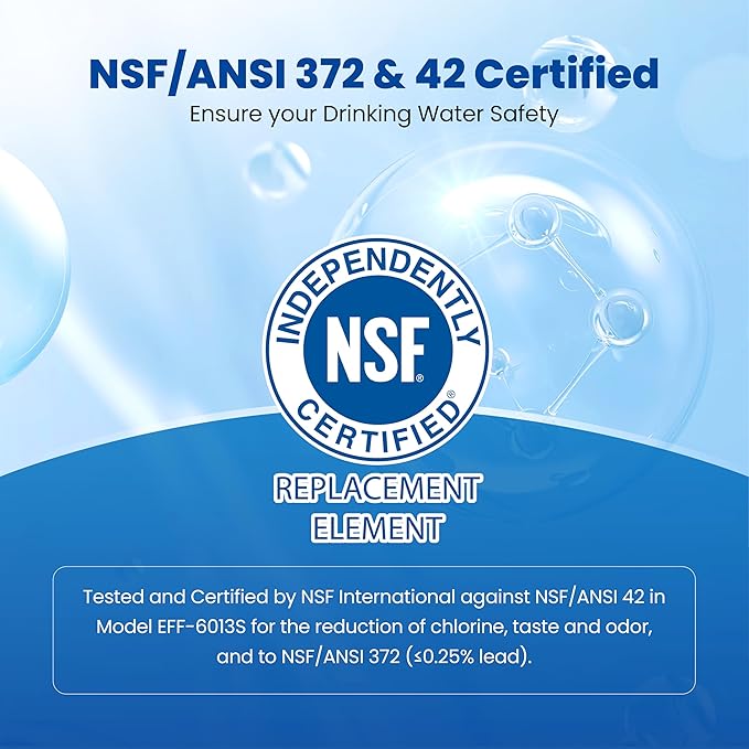 Waterspecialist WS613B Replacement for GE® MWF®, SmartWater® MWFP, MWFA, GWF, HDX FMG-1, WFC1201, GSE25GSHECSS, PC75009, RWF1060 Refrigerator Water Filter, 2 Filters