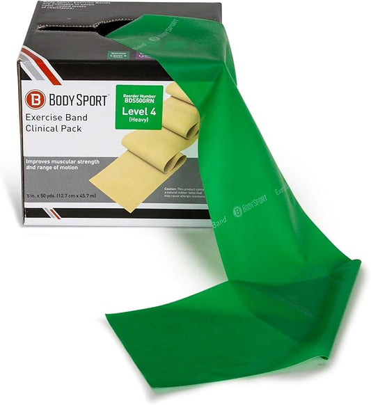 Body Sport Exercise Bands - Resistance Bands in 50 yard Rolls for Fitness, Stretching, or Physical Therapy-FlexoryFit