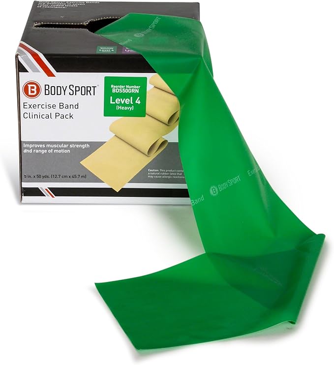 Body Sport Exercise Bands - Resistance Bands in 50 yard Rolls for Fitness, Stretching, or Physical Therapy-FlexoryFit