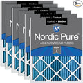 Nordic Pure 15x20x1 Pleated Air Filters MERV 7 Plus Carbon 6 Pack by NordicPure