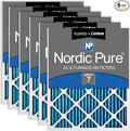 Nordic Pure 24x30x1 (23 1/2 x 29 1/2 x 3/4) Pleated Air Filters MERV 7 Plus Carbon 6 Pack