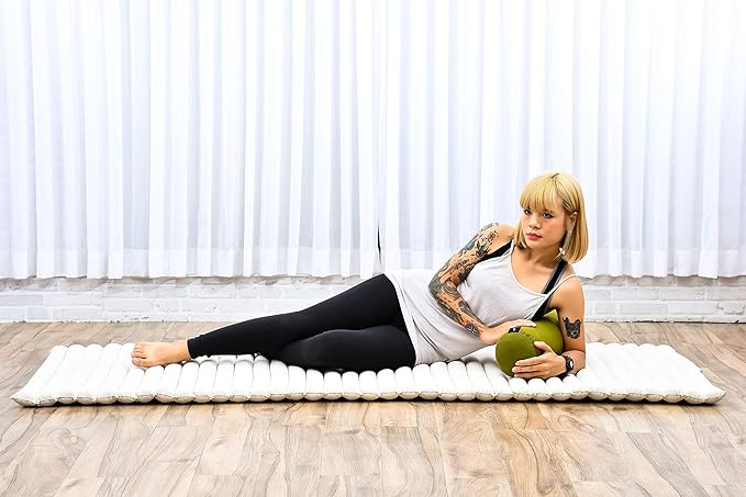 Leewadee Small Yoga Bolster – Shape-Retaining Cervical Neck Roll, Tube Pillow for Comfortable Reading, Kapok Filling, 22 x 6 x 6 inches-FlexoryFit