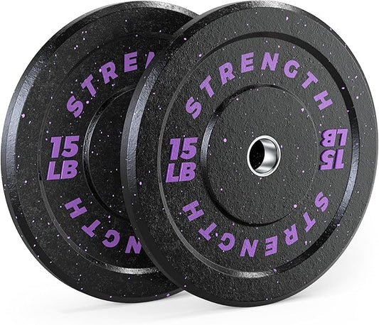 GIKPAL 2-Inch Bumper Plates High Bounce - Rubber Olympic Weight Plates Set for Home Gym, Barbell Plates for Weight Lifting Strength Training,