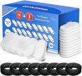 Official Replacement Filters for Tomxcute Cat Water Fountain 108oz/3.2L and 135oz/4.0L, 16 Pack Filters & 8 Sponges Foam Filter