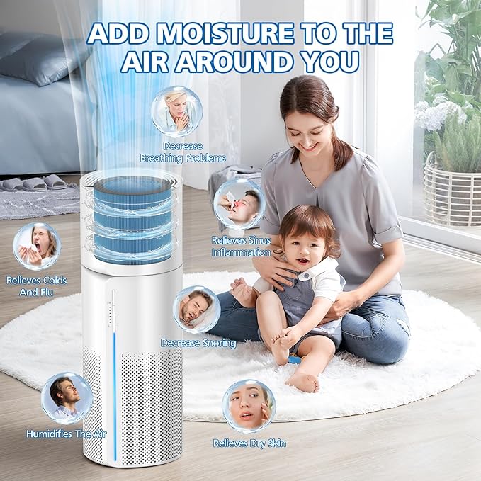 MIRO PRO Humidifier Wicking Filter Compatible with Afloia MIRO PRO and KILO PRO Air Puri-fier & Humidifier 2-in-1, Washable Durable Wet Curtain, 2 Pack