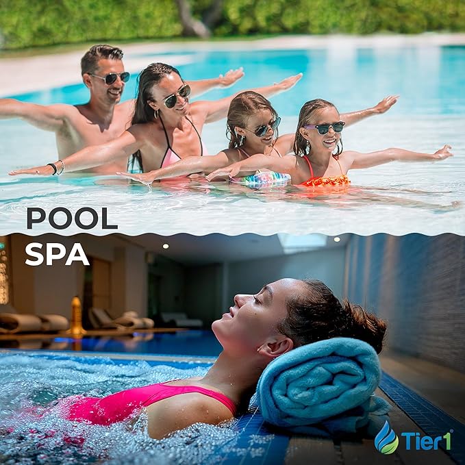 Tier1 Spa Filter Cartridge Replacement for Waterway Teleweir 35 SF | Compatible with 817-4035, Pleatco PWW35L, Unicel 4CH-935 | 8-1/2" × 5" | Trilobal Fabric | Washable & Reusable | High Flow