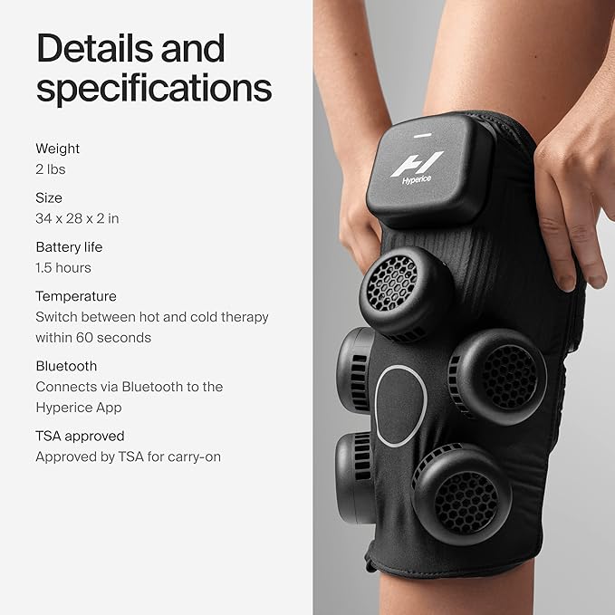Hyperice X Knee Device - Advanced Heat and Cold Contrast Therapy - Pain and Inflammation Relief - Provides Increased Range of Motion - FSA/HSA Eligible-FlexoryFit