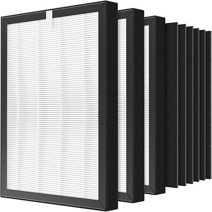 ProHEPA 9000 Replacement Filter Compatible with VEVA 9000 Air Puri-fiers, 3 Pack HEPA Replacement Filters & 6 Activated Carbon Pre-Fil-ters