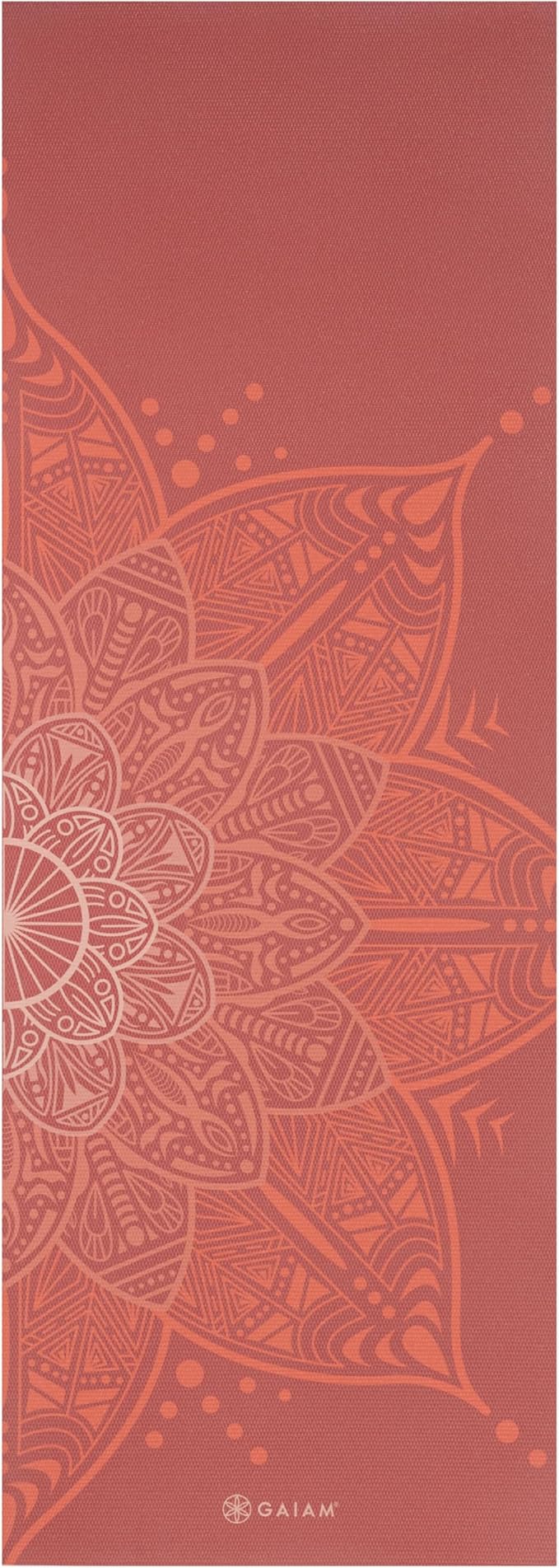 Gaiam Yoga Mat - Premium 6mm Print Reversible Extra Thick Non Slip Exercise & Fitness Mat for All Types of Yoga, Pilates & Floor Workouts (68" x 24" x 6mm Thick)-FlexoryFit