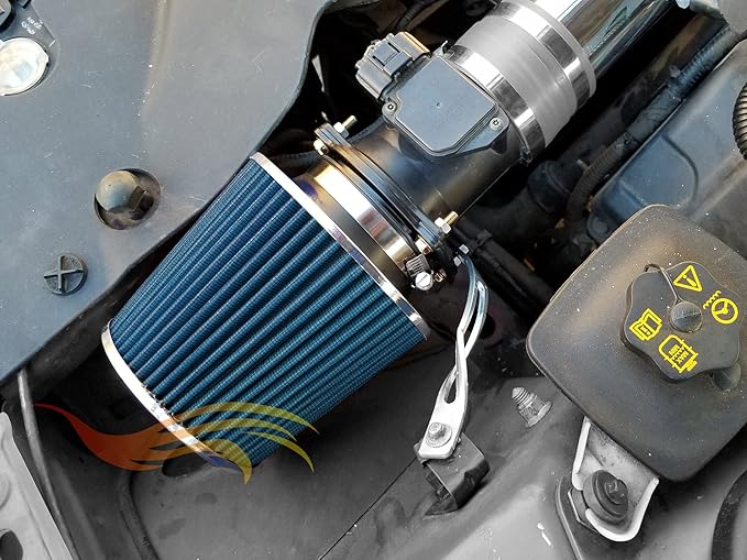 BLUE 3" 76 mm Inlet Cold Air Cone Replacement Performance Washable Clamp-On Dry Air Filter