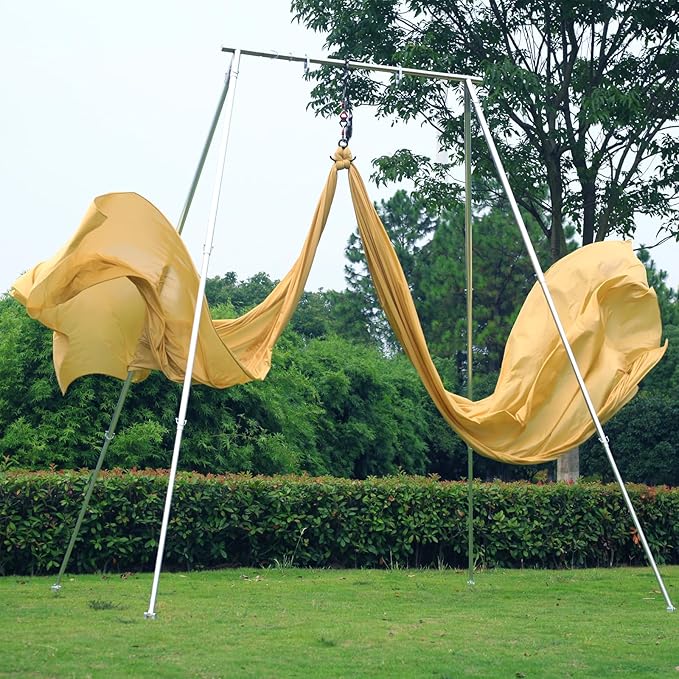 PRIOR FITNESS Aerial Silks Kit Colorful 9/15/20 Yards 40D Nylon Fabric Hammock Set With Hardware & Guide for All Levels Of Aerial Yoga Practice and Acrobatic Flying For Adults Aerial silk-FlexoryFit