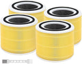 4 Pack Core 300/Core P350 Compatible with LEVOIT Core P350/Core 300 and Core 300S, Grade True Filter High-Efficiency Activated Carbon, Compare to Part # Core 300-RF (Yellow-4 Pack)