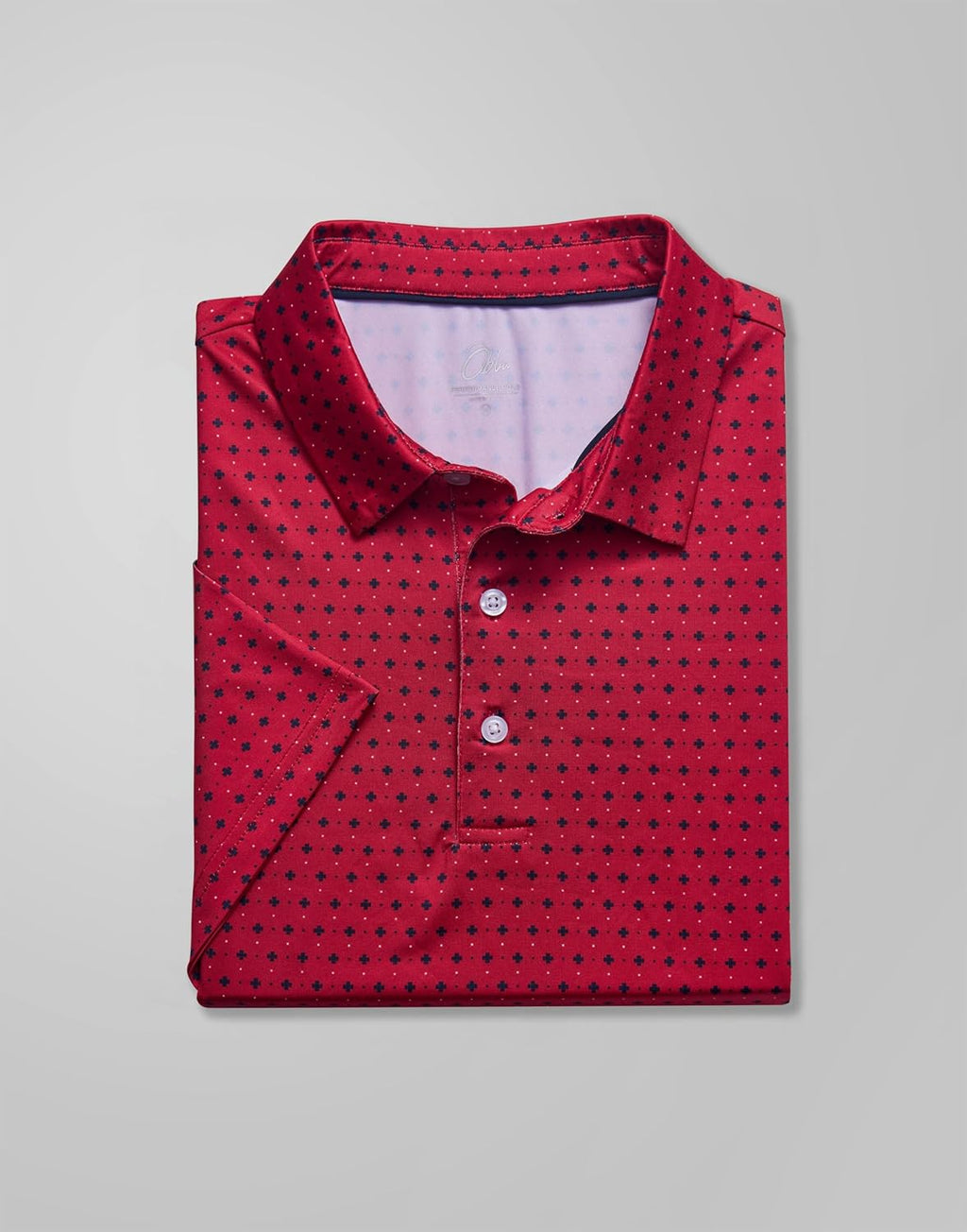 Obla Mens Golf Polo Shirts Short Sleeve Dry Fit Performance Moisture Wicking Casual Print Collared Golf Shirts for Men