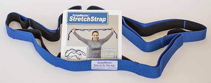 RangeMaster Stretch Strap with Exercise Guide│ Versatile Multi-Loop Strap Perfect for Yoga, Pilates, and Physical Therapy │ Portable │ Helps Improve Flexibility-FlexoryFit