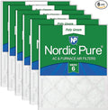 Nordic Pure 18x20x1 (Actual Size: 17 1/2 x 19 1/2 x 3/4) Poly Green MERV 6 AC Furnace Air Filters – Reduces Dust, Pollen, Pet Dander & Allergens – 6-Pack