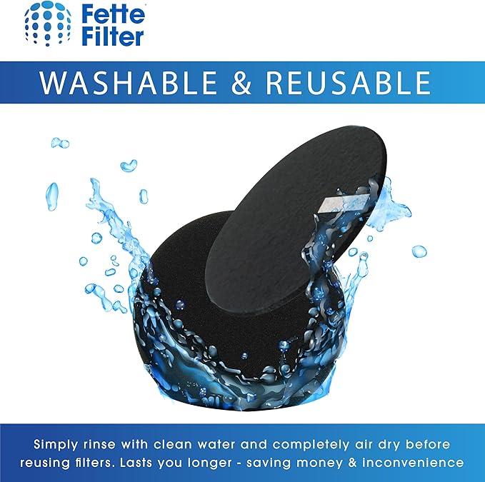 Fette Filter Replacement Filters for Bissell Vacuums, Compatible with SurfaceSense MultiClean 3418, Pet Hair Eraser Turbo 3774F, PowerLifter 3404.2 Post-Motor & 4 Pre-Motor Filters