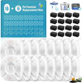 Cat Water Fountain Replacement Filter 32 Packs,16 Pack Filters & 16 Pack Pre-Filter Sponges Set for Pet Dispensers, Keeps Water Clean & Fresh, Compatible with Veken 95oz/67oz/135oz Dog Dispensers