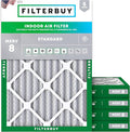 Filterbuy 18x20x2 Air Filter MERV 8 (MPR 700) Dust Defense Replacement (5-Pack), Electrostatic Pleated HVAC AC Furnace Filters, Made in USA (Actual Size: 17.50 x 19.50 x 1.75)