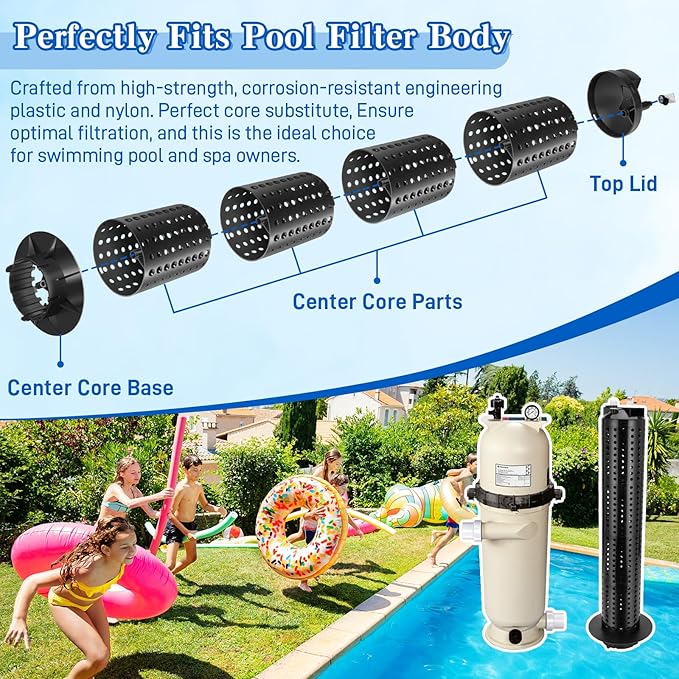 59053800 Center Core Fit for Clean and Clear Pool Filter 150, 175 and 200 sq. ft. Pool and Spa Cartridge Filter EC-160353 EC-160355