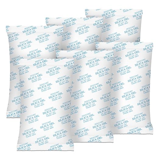 Large Desiccant Packs, 500 Gram 10 Packs Silica Gel Packets for Moisture Control, Silica Gel Car Dehumidifier by Reusable, Large Moisture Absorbers for Electric Tool, Basement, 3D Filaments and Safes