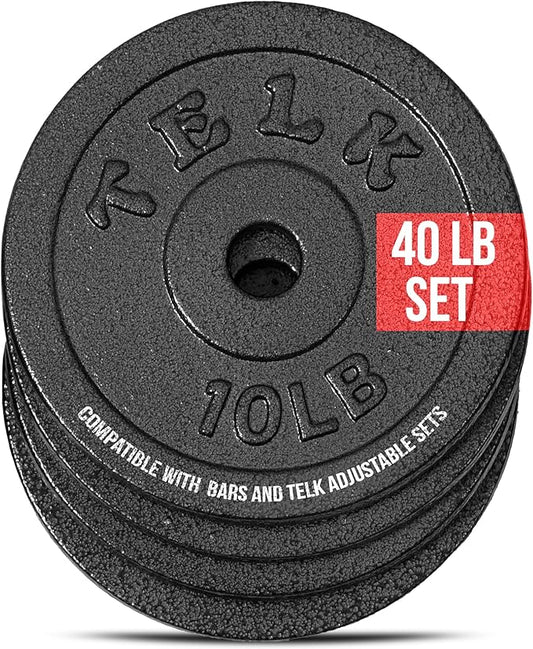 TELK – Adjustable Dumbbell Set – Home Gym Weight Set with Baked Enamel Cast Iron Plates – Space-Saving Free Weights for Strength Training-FlexoryFit