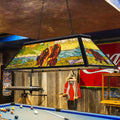 Wellmet Tiffany Pool Table Light, Billiards Chandelier Pendant Light, 4-Lights Rustic Pendant Light, for Kitchen Island, Snooker Table, Party Men's Cave, Game Room