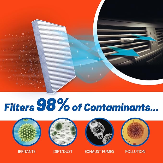 FRAM Fresh Breeze Cabin Air Filter Replacement for Car Passenger Compartment w/Arm and Hammer Baking Soda, Easy Install, CF8921A for Ford Vehicles