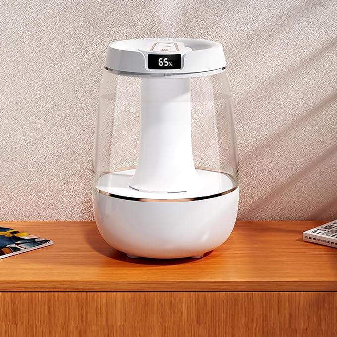 Portable Mini Humidifier, Air Humidifier White Double Spray Quiet USB 3L Large Capacity Mist Humidifier for Home, Living Room, Bedroom, Office & Car