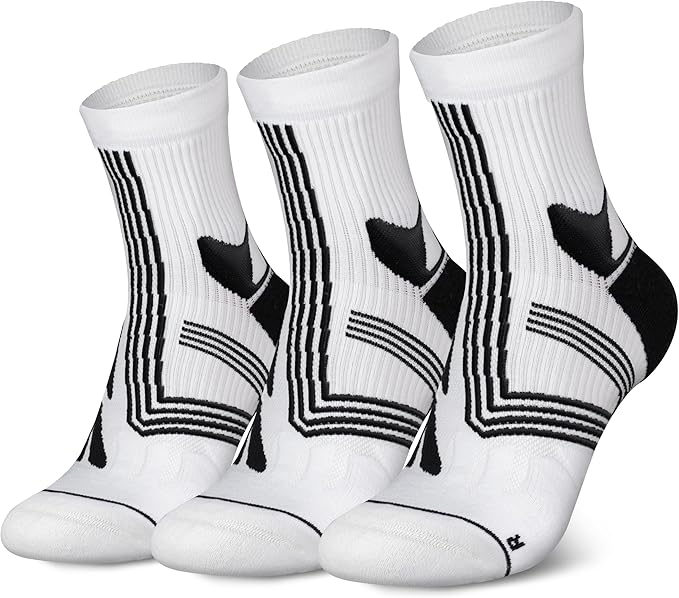 Hylaea Quarter Athletic Running Socks No Blister, Cushion Moisture Wicking Socks for Cycling Sport-FlexoryFit