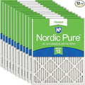 Nordic Pure 14x24x1 (13 3/4 x 23 3/4 x 3/4) Pleated MERV 13 Air Filters 12 Pack