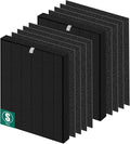 APPLIANCEMATES Upgraded C545 Smoke Replacement Filter S for Winix C545 Air Purifier, 2 True HEPA Filter + 8 Activated Carbon Filters (Black)