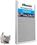 UBeesize 14x24x1 Reusable Electrostatic Air Filter HVAC AC Furnace Filter,MERV 8,Washable, Lasts a Lifetime,Permanent Air Filter,Breathe Fresher,Home And Office(Actual Size:13.38x23.38x0.82 Inch)